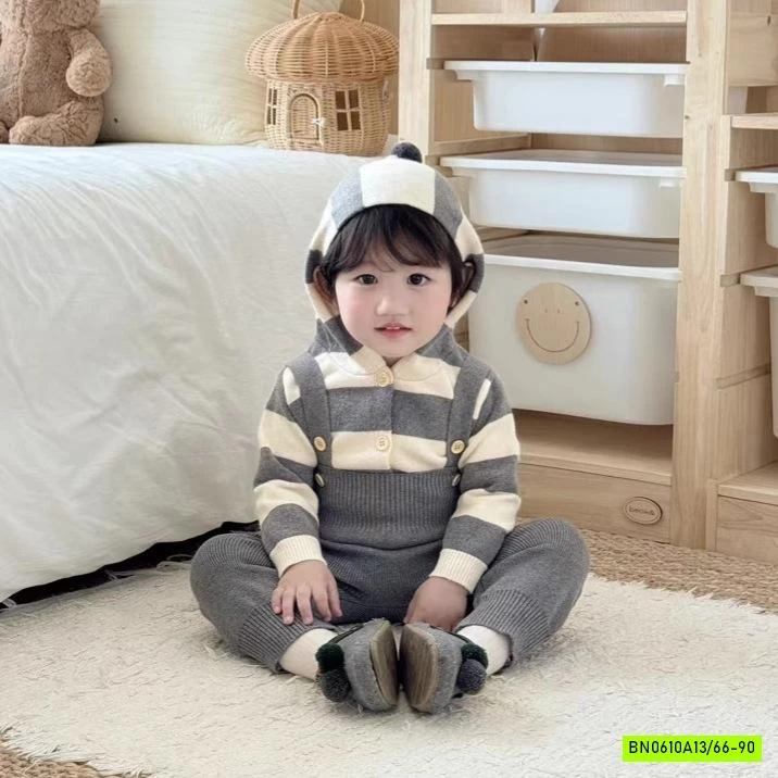 SÉT YẾM LEN + KHOÁC KẺ SZ NHÍ