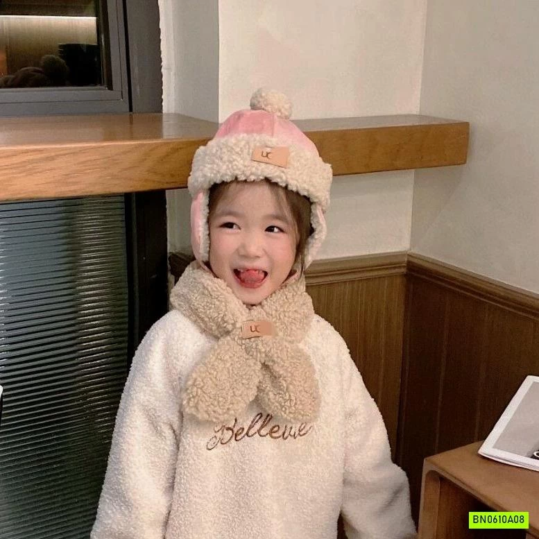 SÉT MŨ LÔNG CỪU KÈM KHĂN