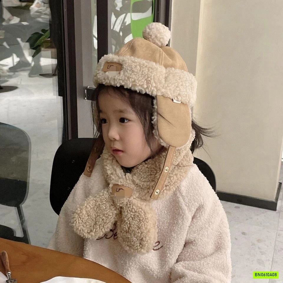 SÉT MŨ LÔNG CỪU KÈM KHĂN