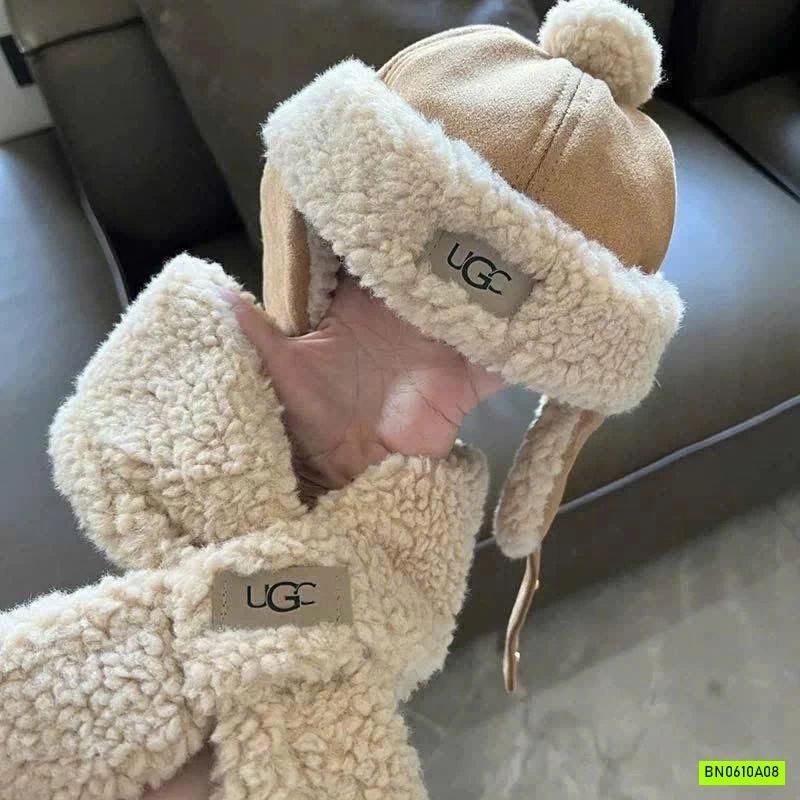 SÉT MŨ LÔNG CỪU KÈM KHĂN