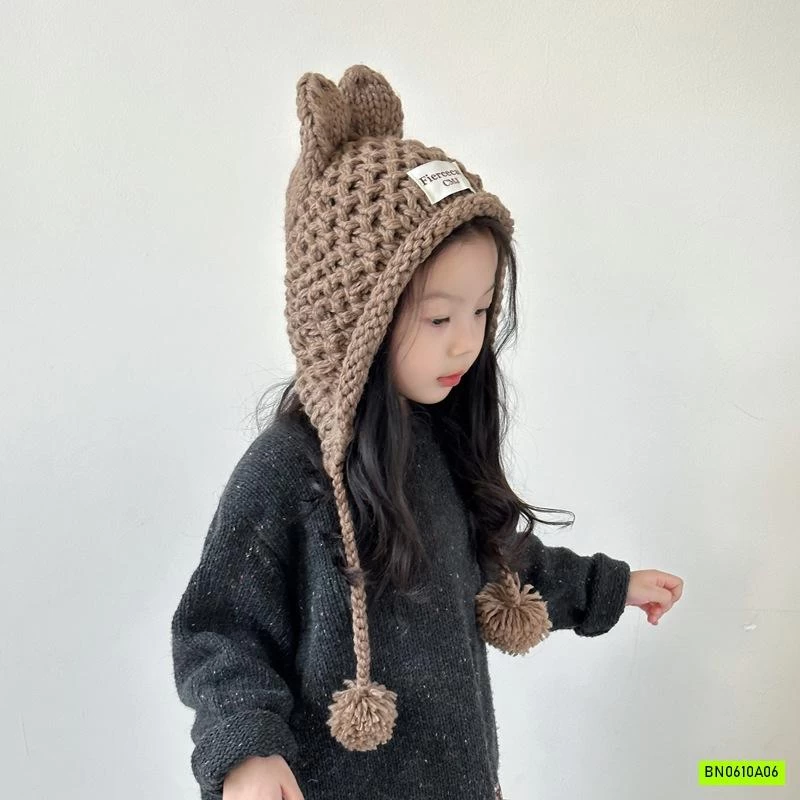 MŨ LEN DỆT TAI THỎ DỄ THƯƠNG