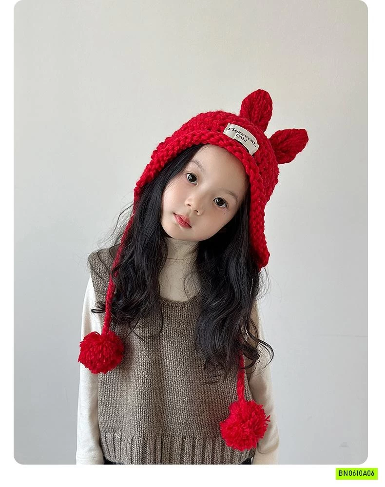 MŨ LEN DỆT TAI THỎ DỄ THƯƠNG