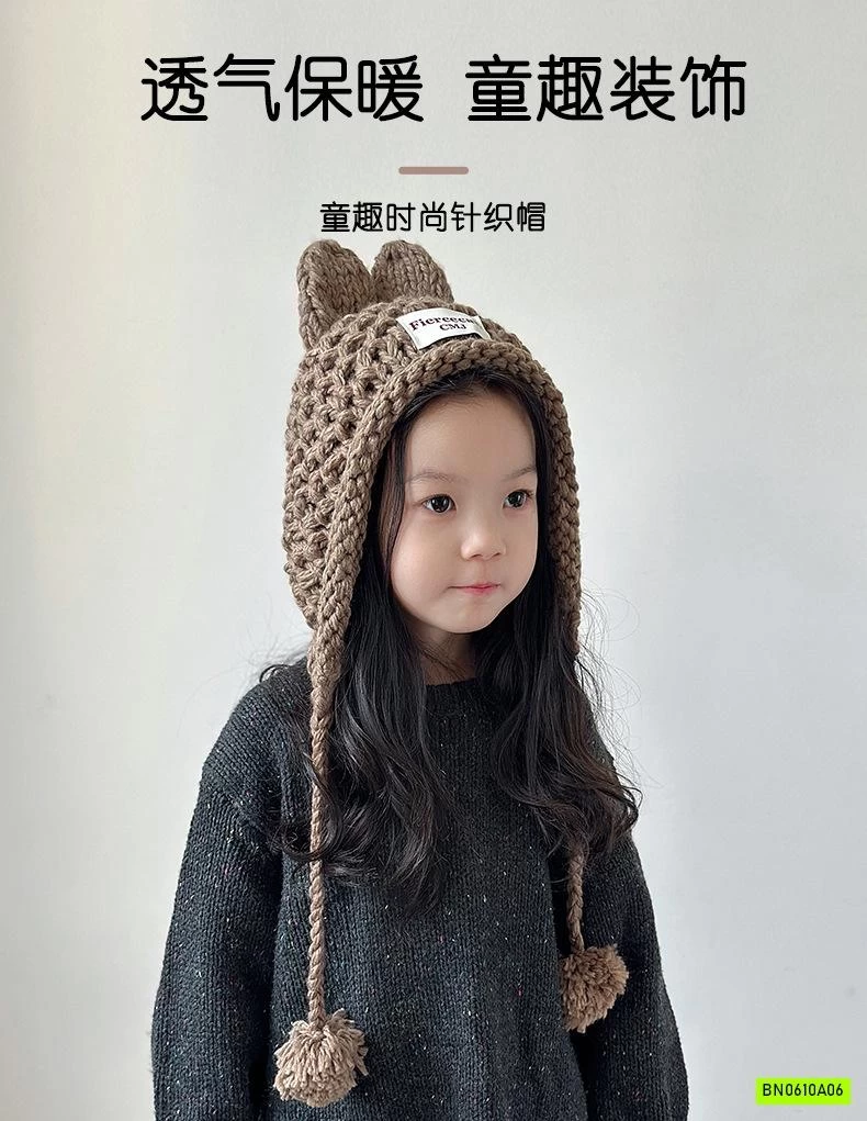 MŨ LEN DỆT TAI THỎ DỄ THƯƠNG