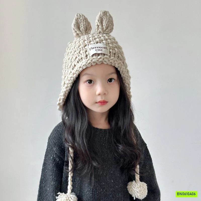 MŨ LEN DỆT TAI THỎ DỄ THƯƠNG