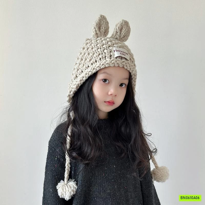 MŨ LEN DỆT TAI THỎ DỄ THƯƠNG