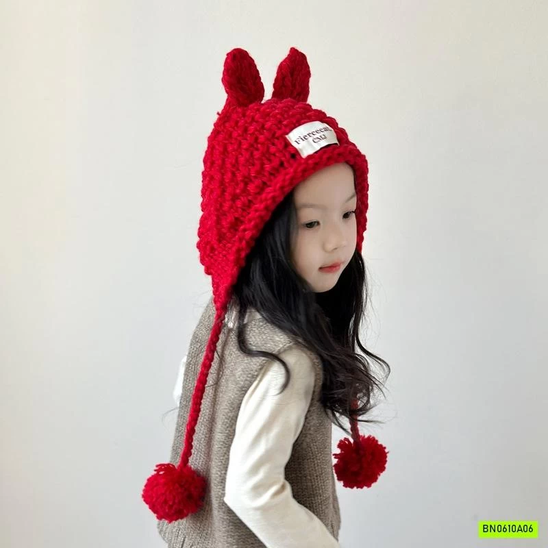 MŨ LEN DỆT TAI THỎ DỄ THƯƠNG