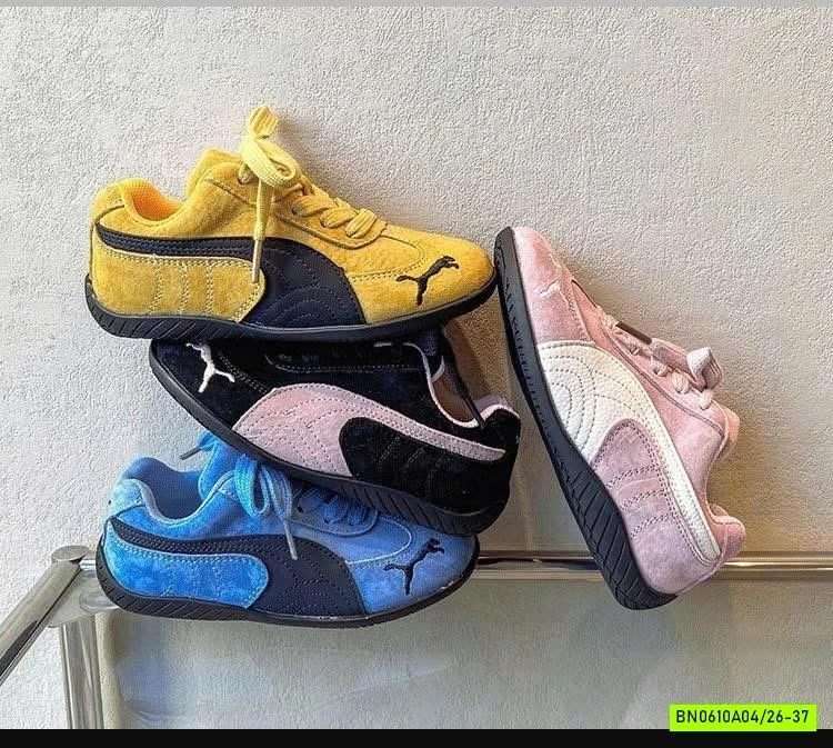 GIÀY THỂ THAO DA LỘN THÊU LOGO