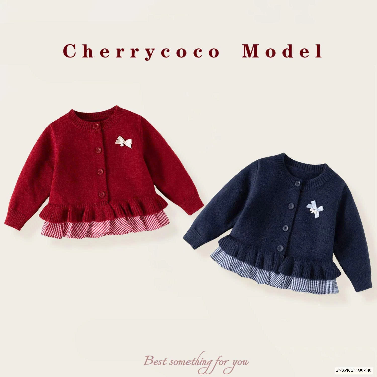 ÁO LEN NƠ PHỐI CARO CHERRYCOCO