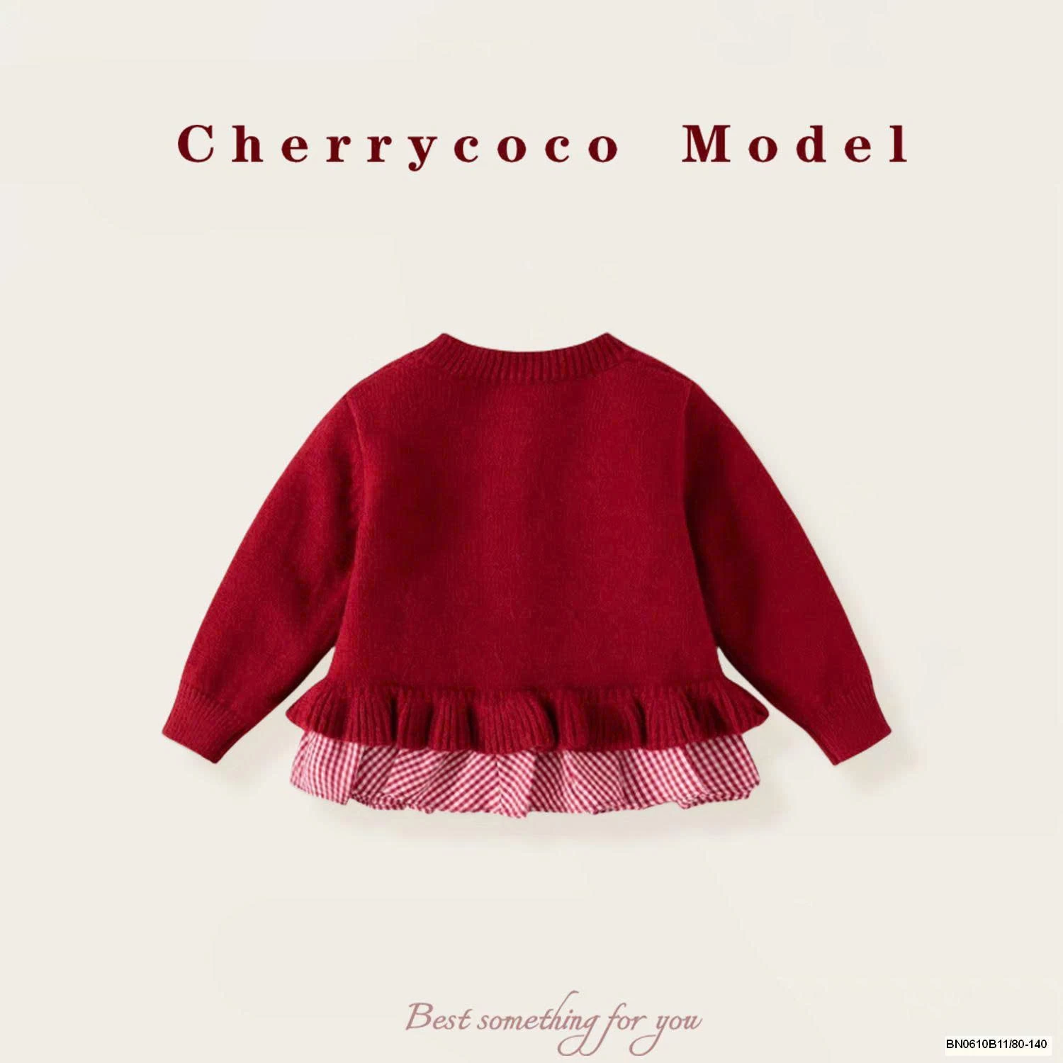 ÁO LEN NƠ PHỐI CARO CHERRYCOCO