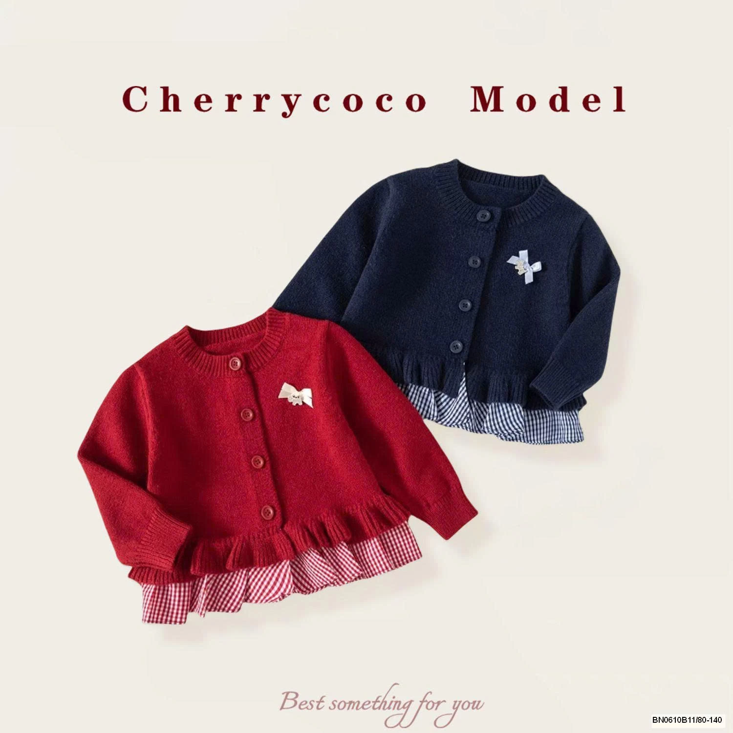 ÁO LEN NƠ PHỐI CARO CHERRYCOCO