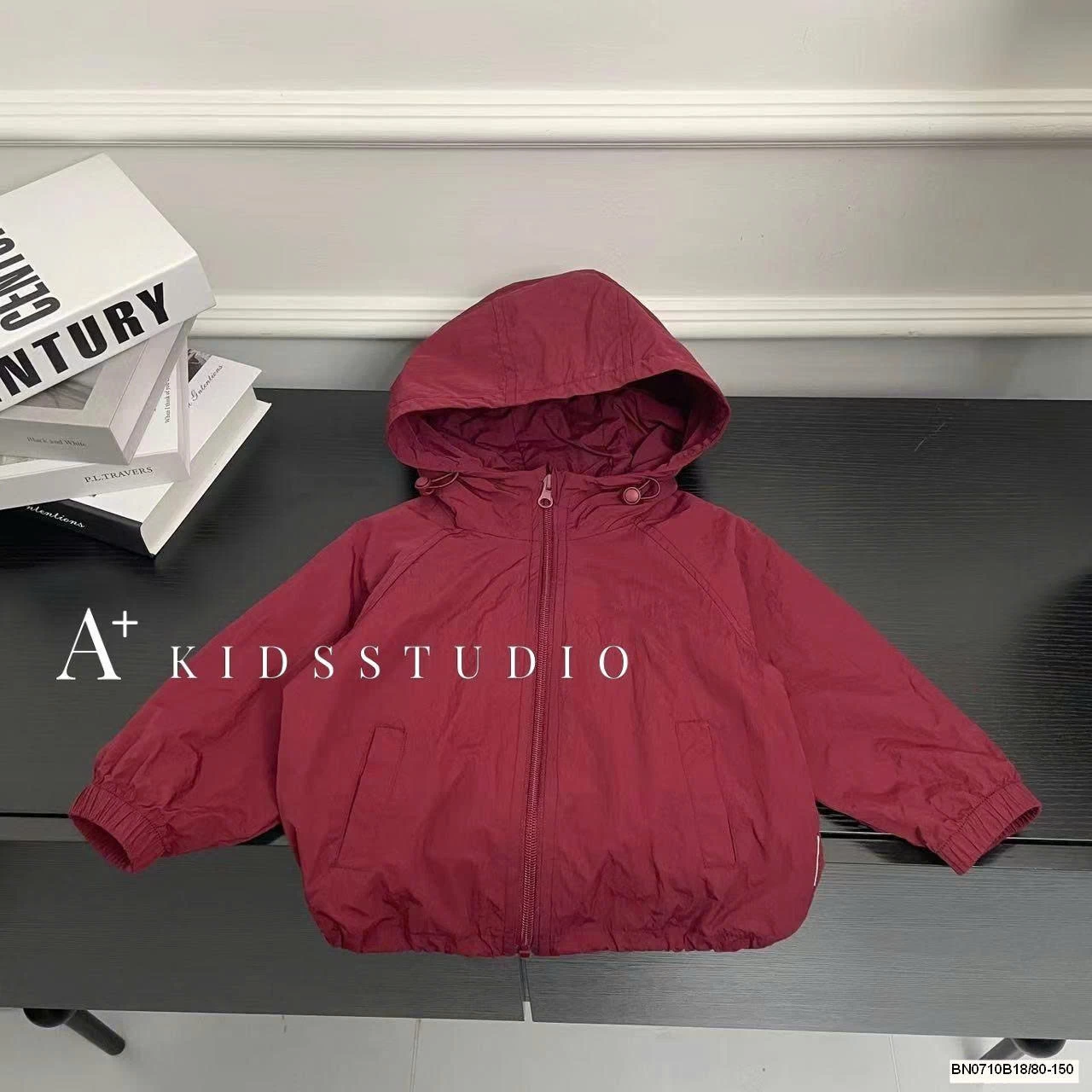 Áo gió 2 lớp tone đỏ