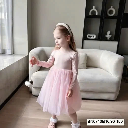 VÁY THUN MÙA THU PHỐI CHÂN VOAN