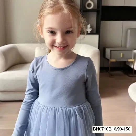 VÁY THUN MÙA THU PHỐI CHÂN VOAN