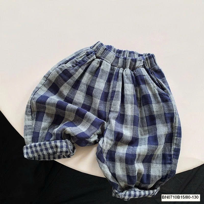 QUẦN ĐŨI CARO XANH MUZIYOUYOU