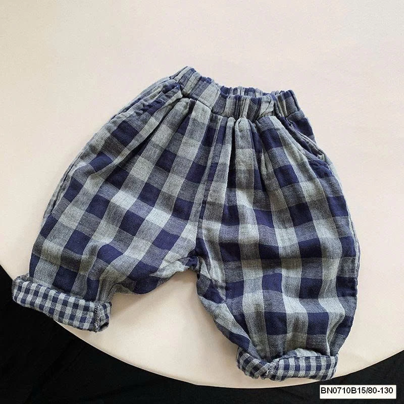 QUẦN ĐŨI CARO XANH MUZIYOUYOU