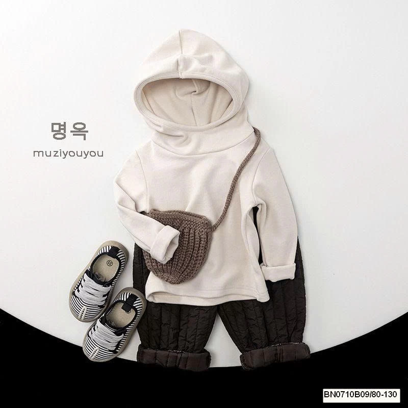 ÁO COTTON GIỮ NHIỆT LIỀN MŨ SIÊU ẤM MUZIYOUYOU