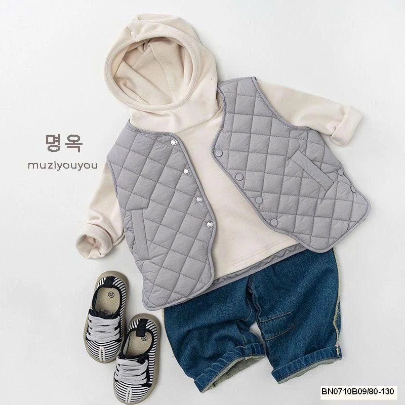 ÁO COTTON GIỮ NHIỆT LIỀN MŨ SIÊU ẤM MUZIYOUYOU