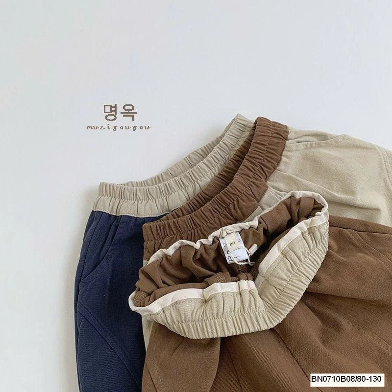 QUẦN BAGGY PHỐI CẠP CHUN MUZIYOUYOU