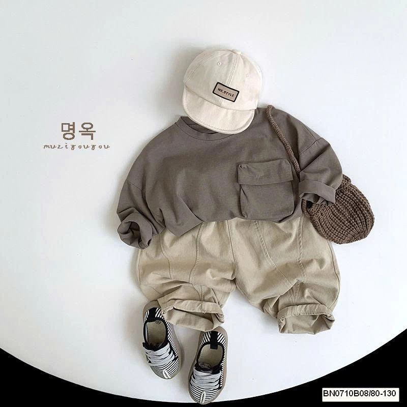 QUẦN BAGGY PHỐI CẠP CHUN MUZIYOUYOU