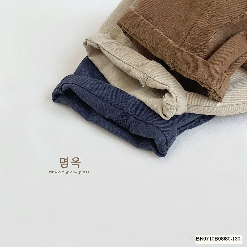 QUẦN BAGGY PHỐI CẠP CHUN MUZIYOUYOU