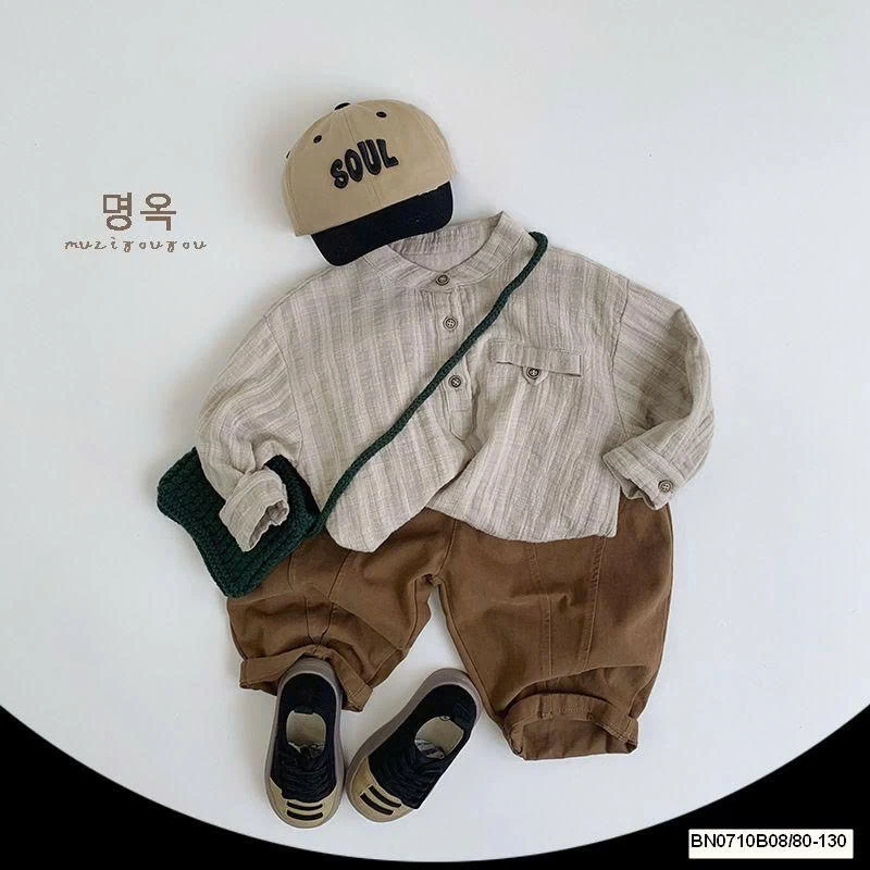 QUẦN BAGGY PHỐI CẠP CHUN MUZIYOUYOU