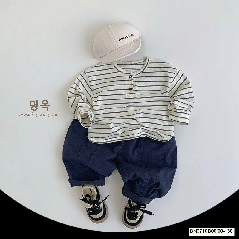 QUẦN BAGGY PHỐI CẠP CHUN MUZIYOUYOU