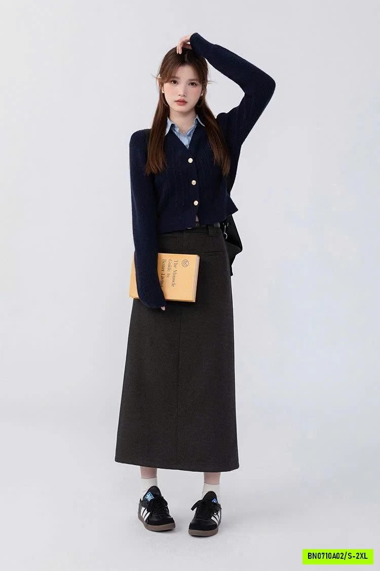 CARDIGAN PHỐI CỔ SƠ MI