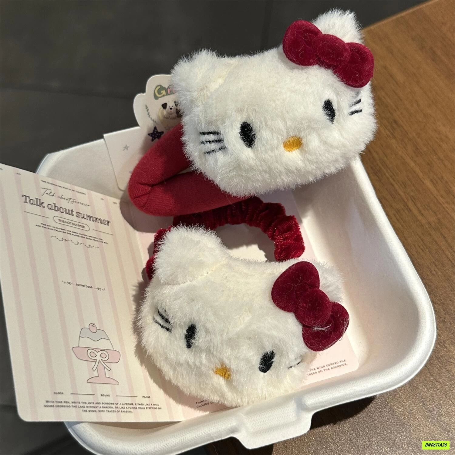 SÉT BUỘC TÓC + KẸP KITTY ĐỎ