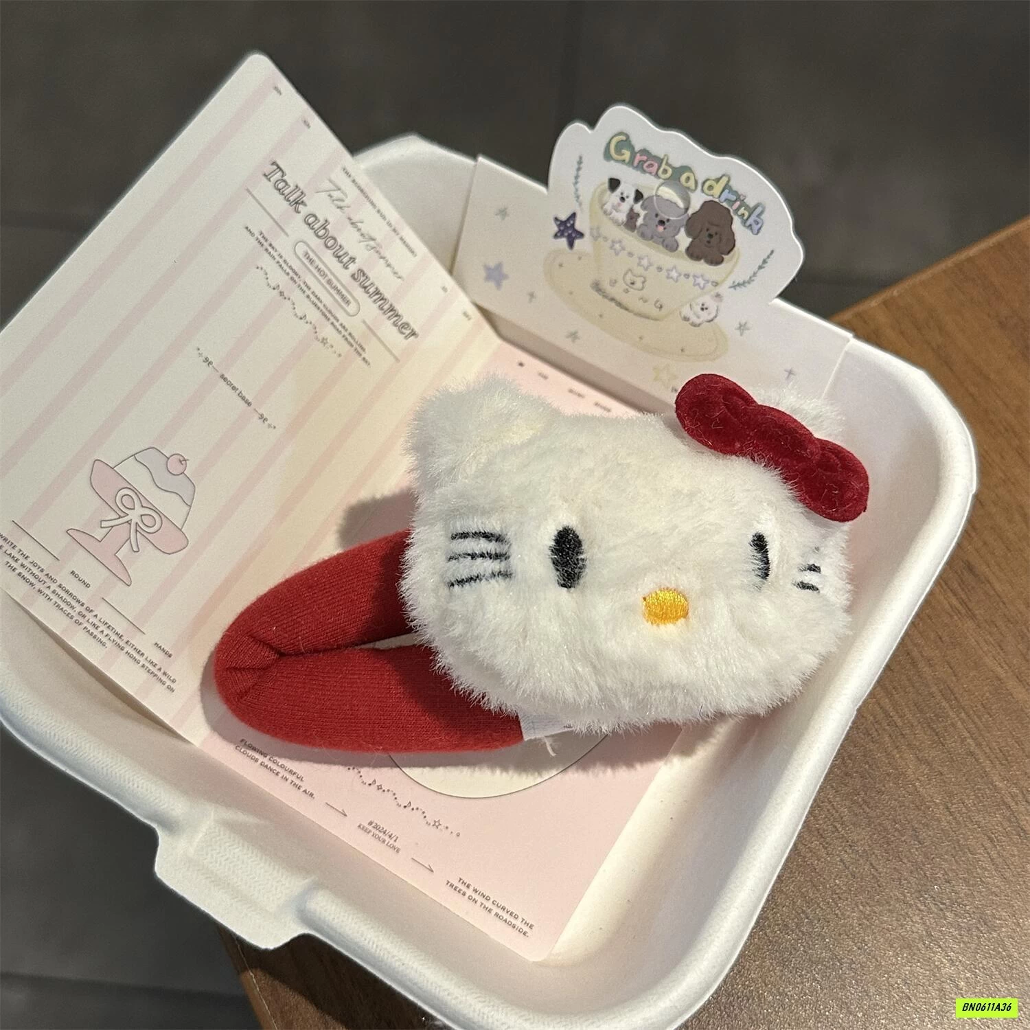 SÉT BUỘC TÓC + KẸP KITTY ĐỎ