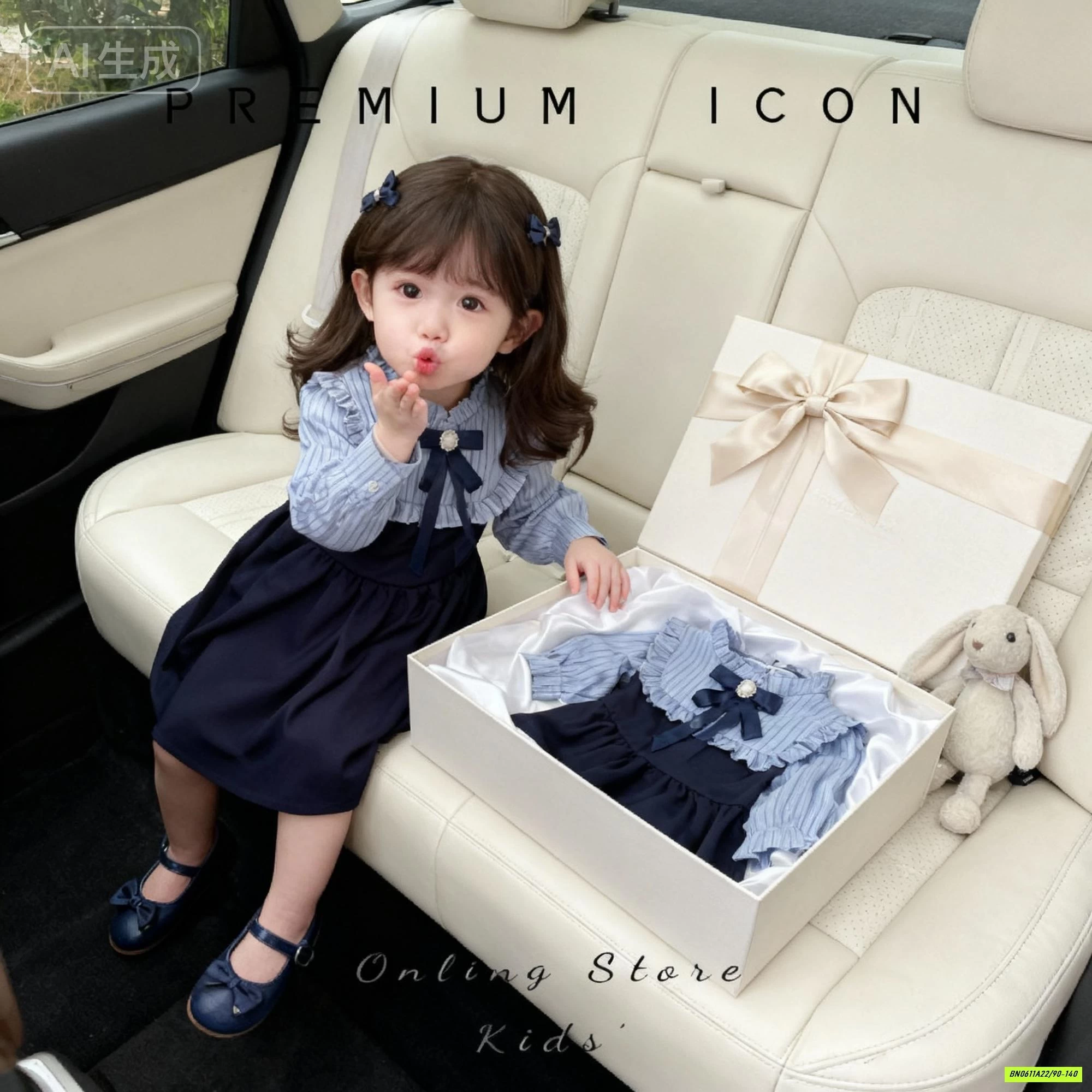 ĐẦM SƠ MI CỔ BÈO NƠ PREMIUM