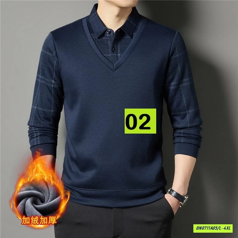 ÁO LEN NAM GIẢ CỔ SƠ MI LÓT LÔNG