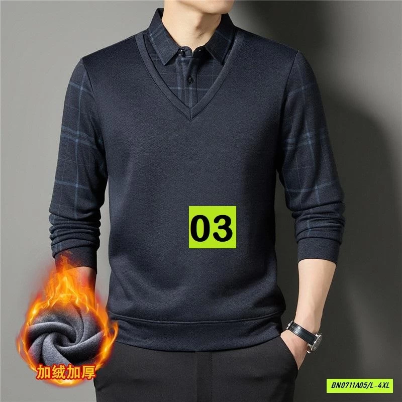 ÁO LEN NAM GIẢ CỔ SƠ MI LÓT LÔNG