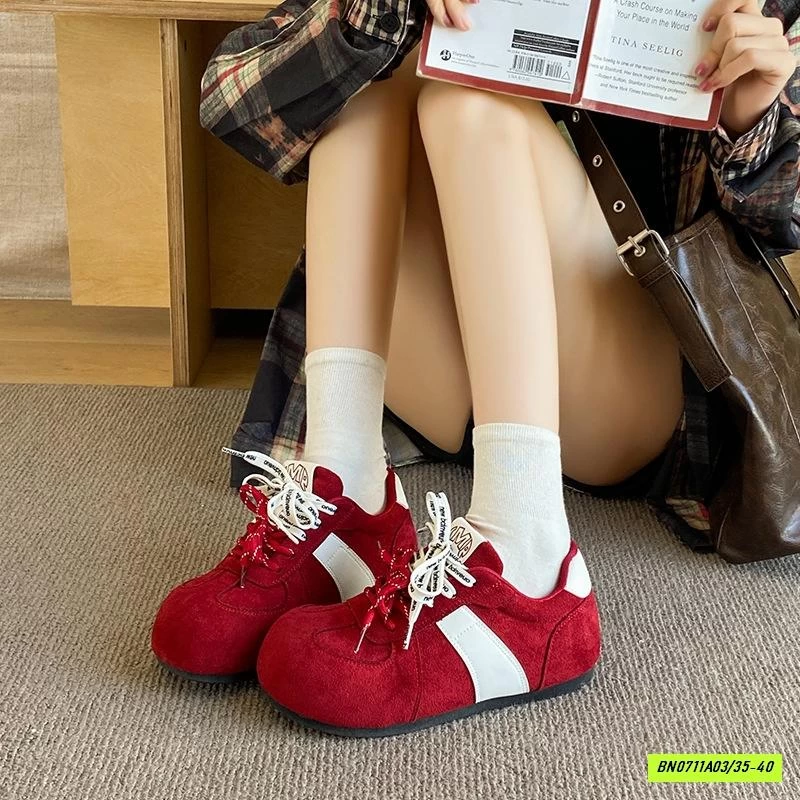 GIÀY THỂ THAO DA LỘN ĐỘN ĐẾ NỮ