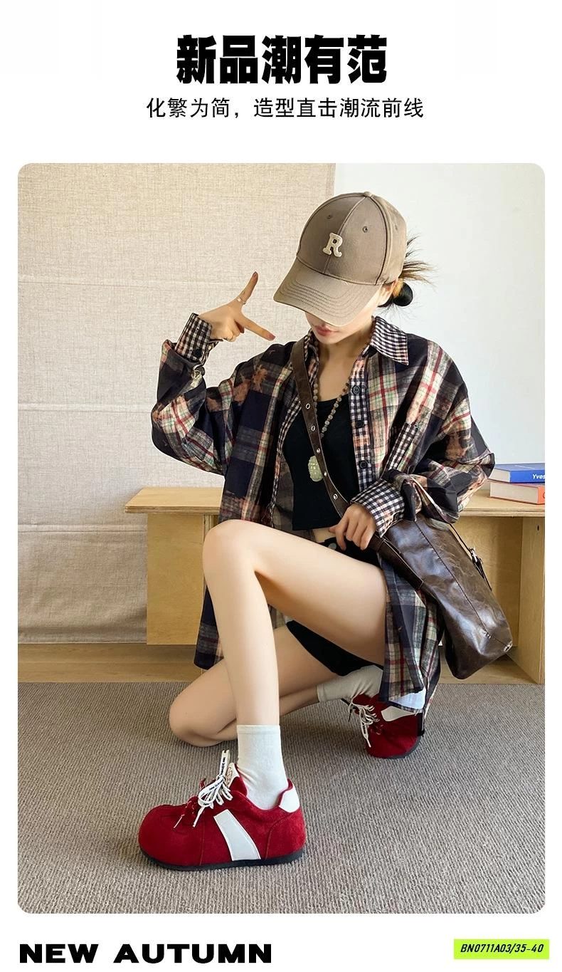 GIÀY THỂ THAO DA LỘN ĐỘN ĐẾ NỮ