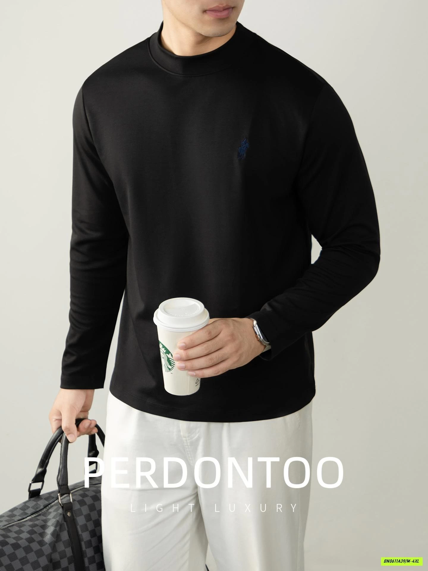 ÁO GIỮ NHIỆT NAM CỔ 3P THÊU LOGO