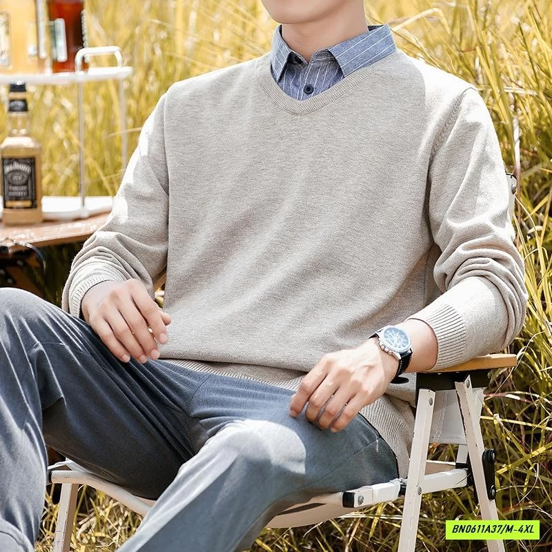 ÁO LEN CAO CẤP CỔ SƠ MI GIẢ 2 LỚP