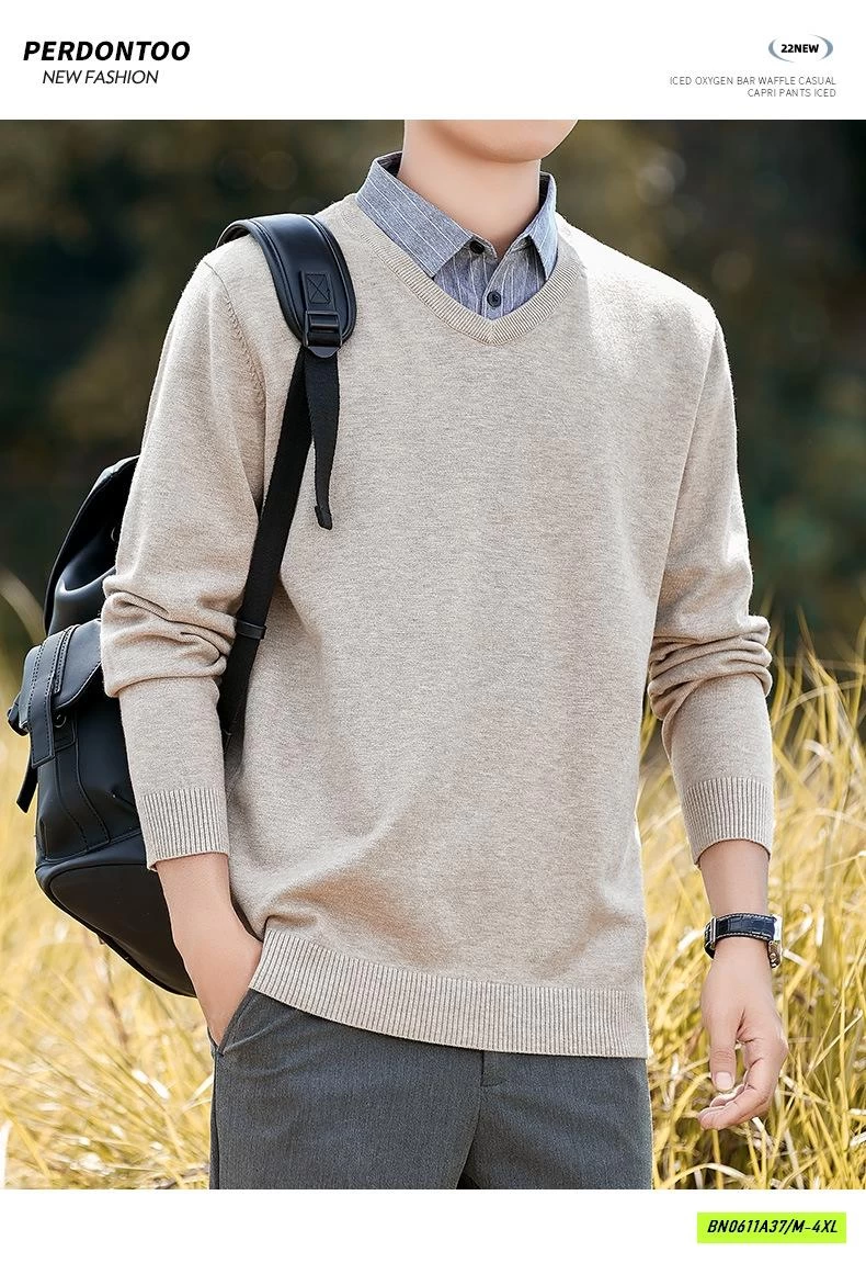 ÁO LEN CAO CẤP CỔ SƠ MI GIẢ 2 LỚP