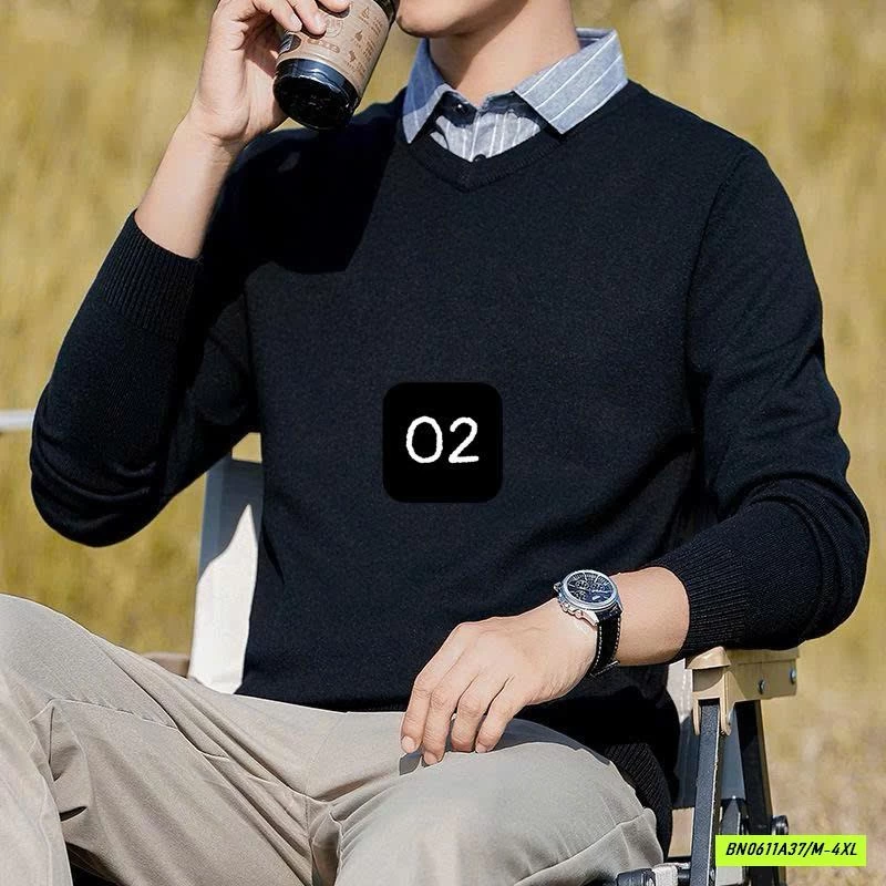 ÁO LEN CAO CẤP CỔ SƠ MI GIẢ 2 LỚP