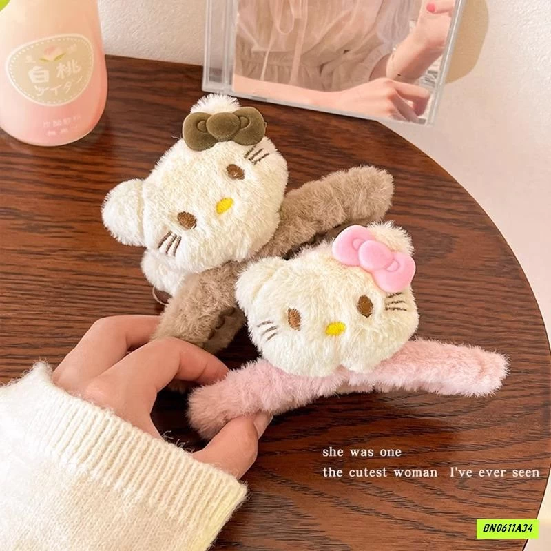 SÉT 2 KẸP TÓC LÔNG KITTY