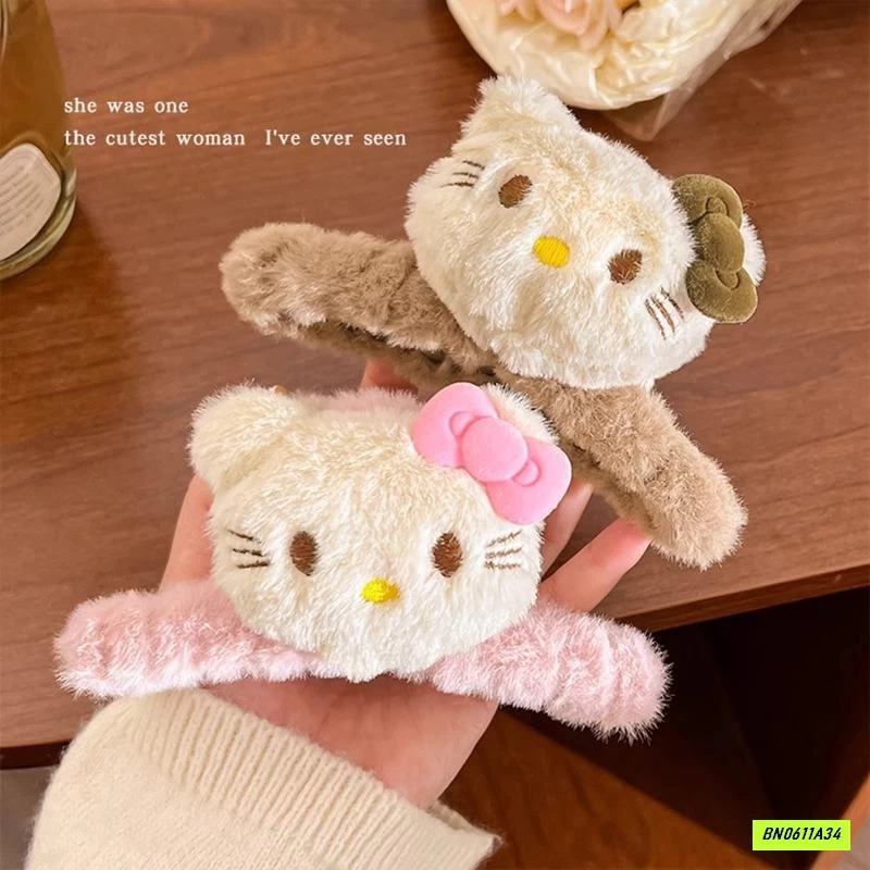 SÉT 2 KẸP TÓC LÔNG KITTY