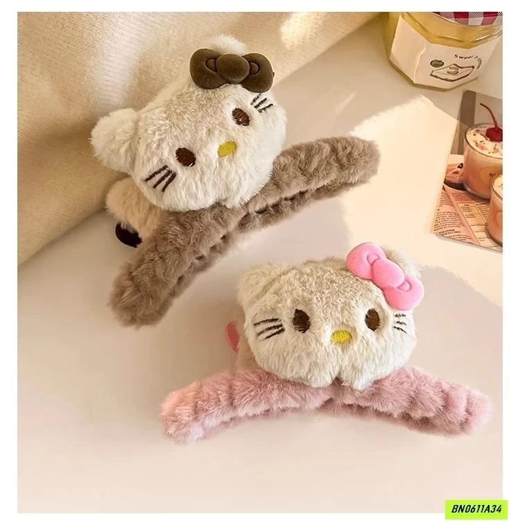 SÉT 2 KẸP TÓC LÔNG KITTY