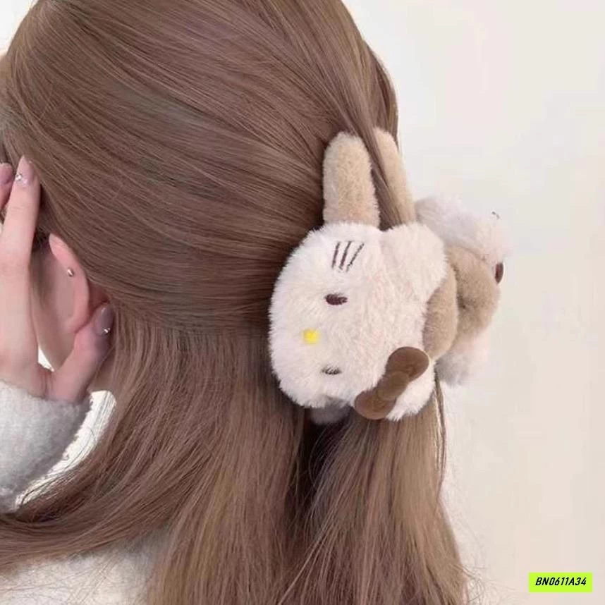 SÉT 2 KẸP TÓC LÔNG KITTY