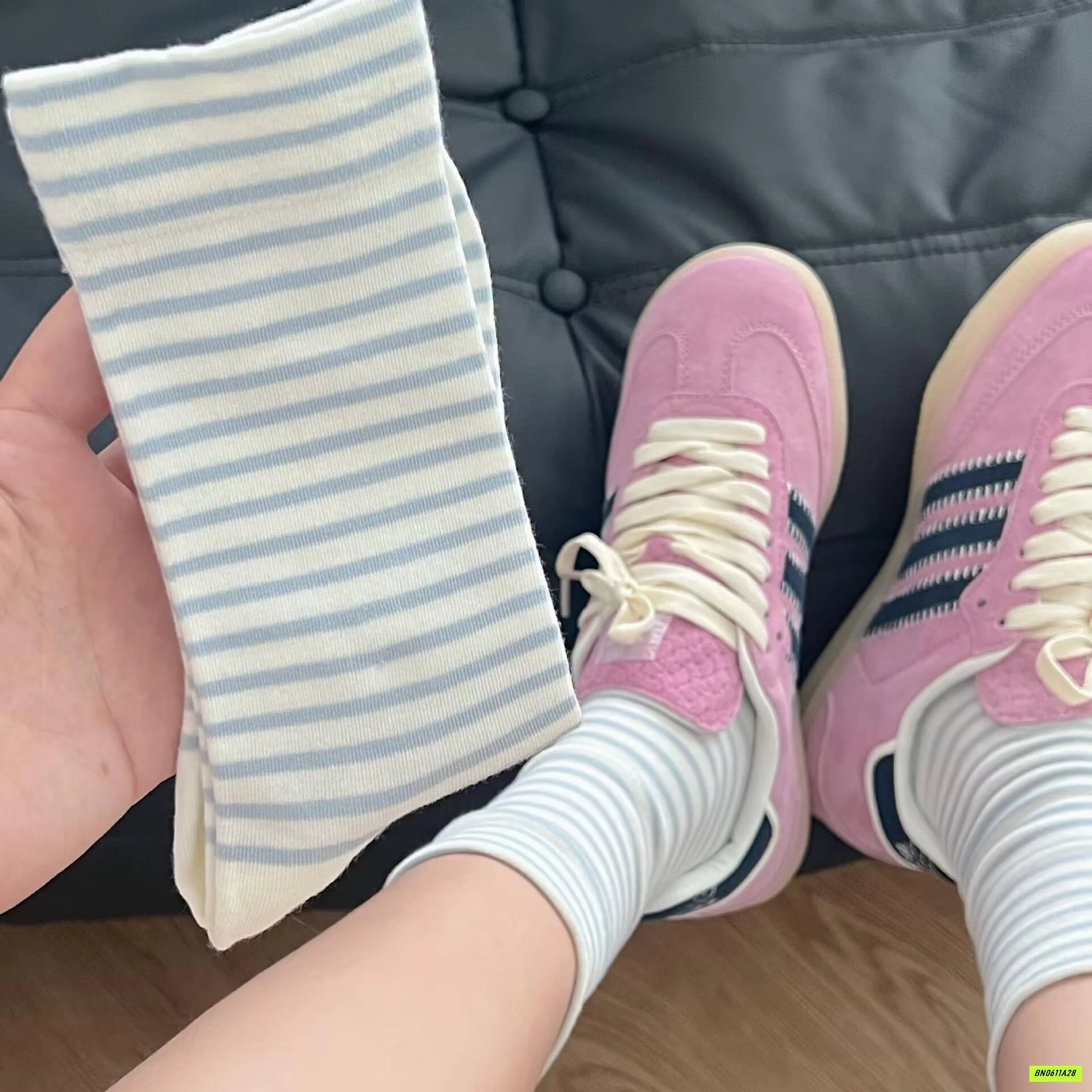 SÉT 6Đ TẤT COTTON KẺ CỔ CAO