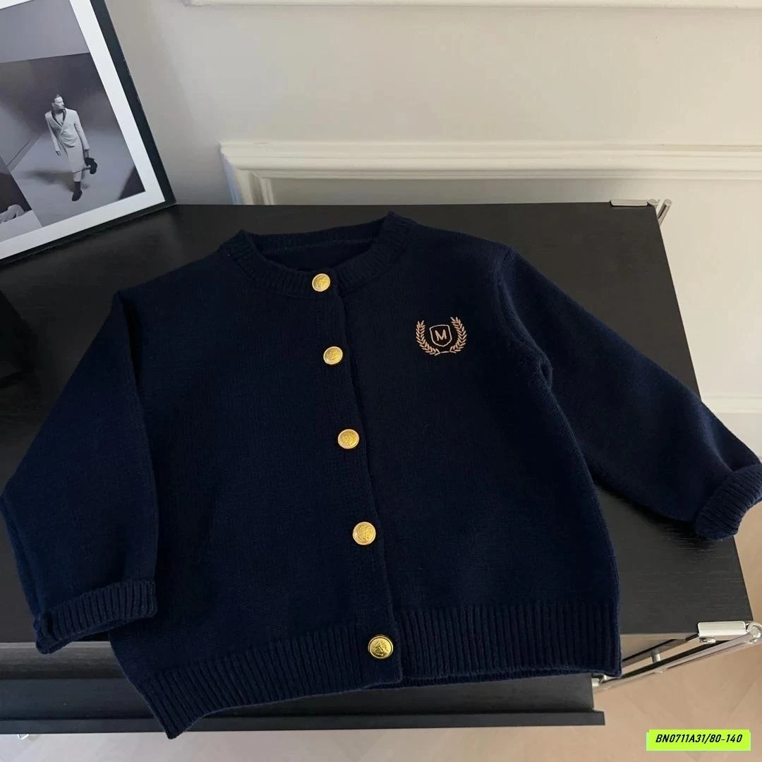 CARDIGAN LEN THAN THÊU LOGO