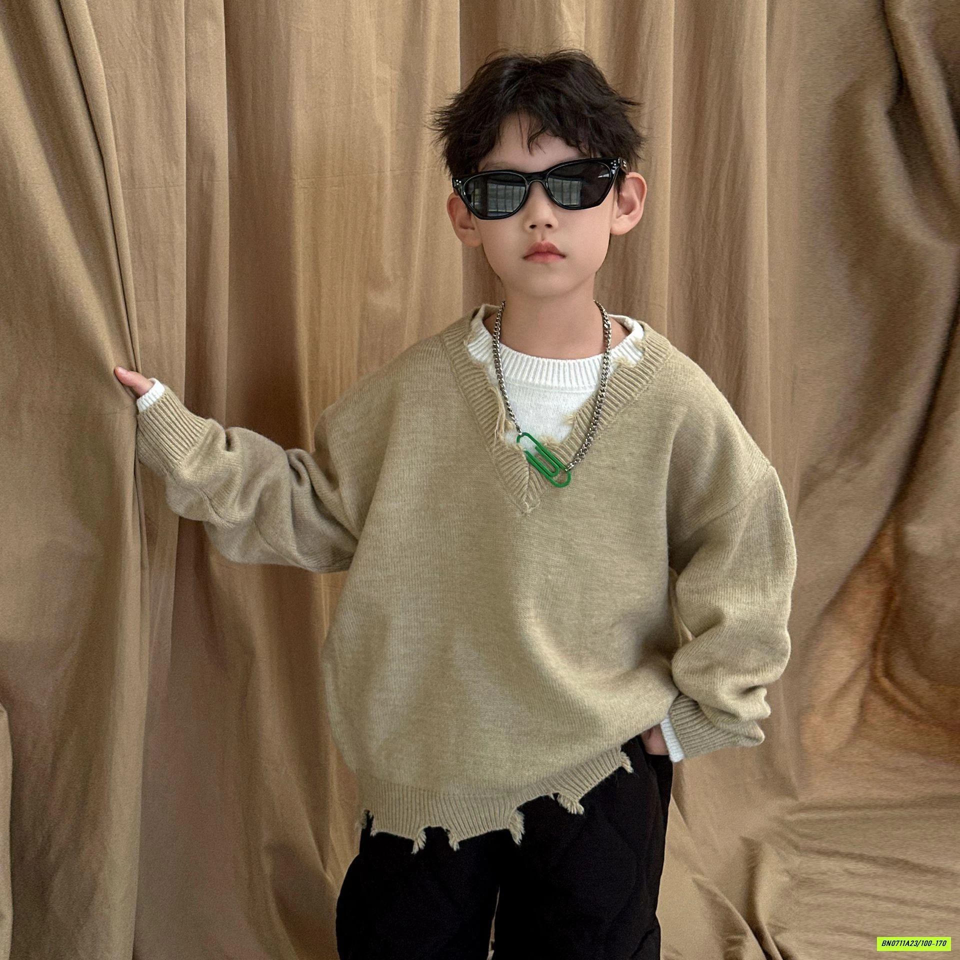 ÁO LEN RÁCH CÁ TÍNH