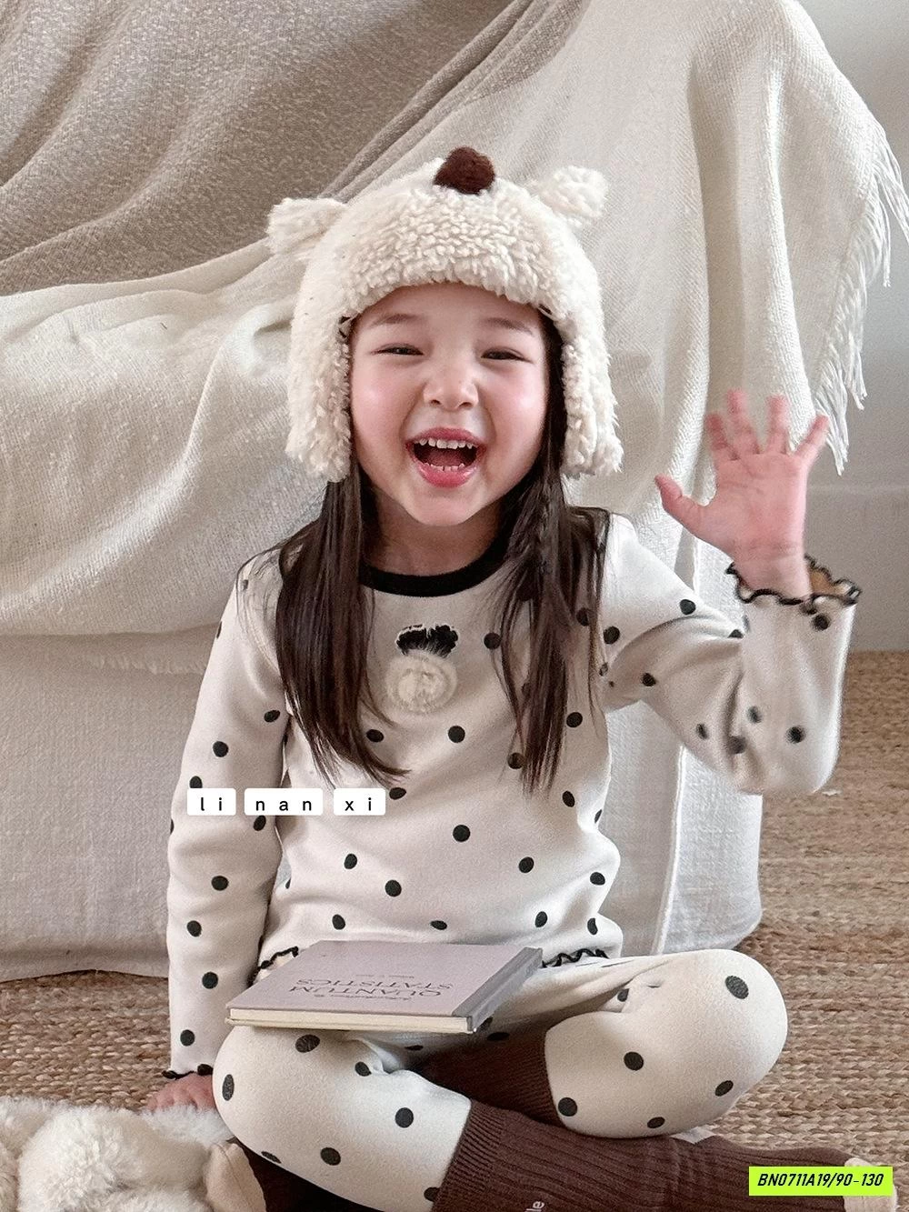 BỘ LÓT LÔNG NHÍ TONE HÀN LINANXI