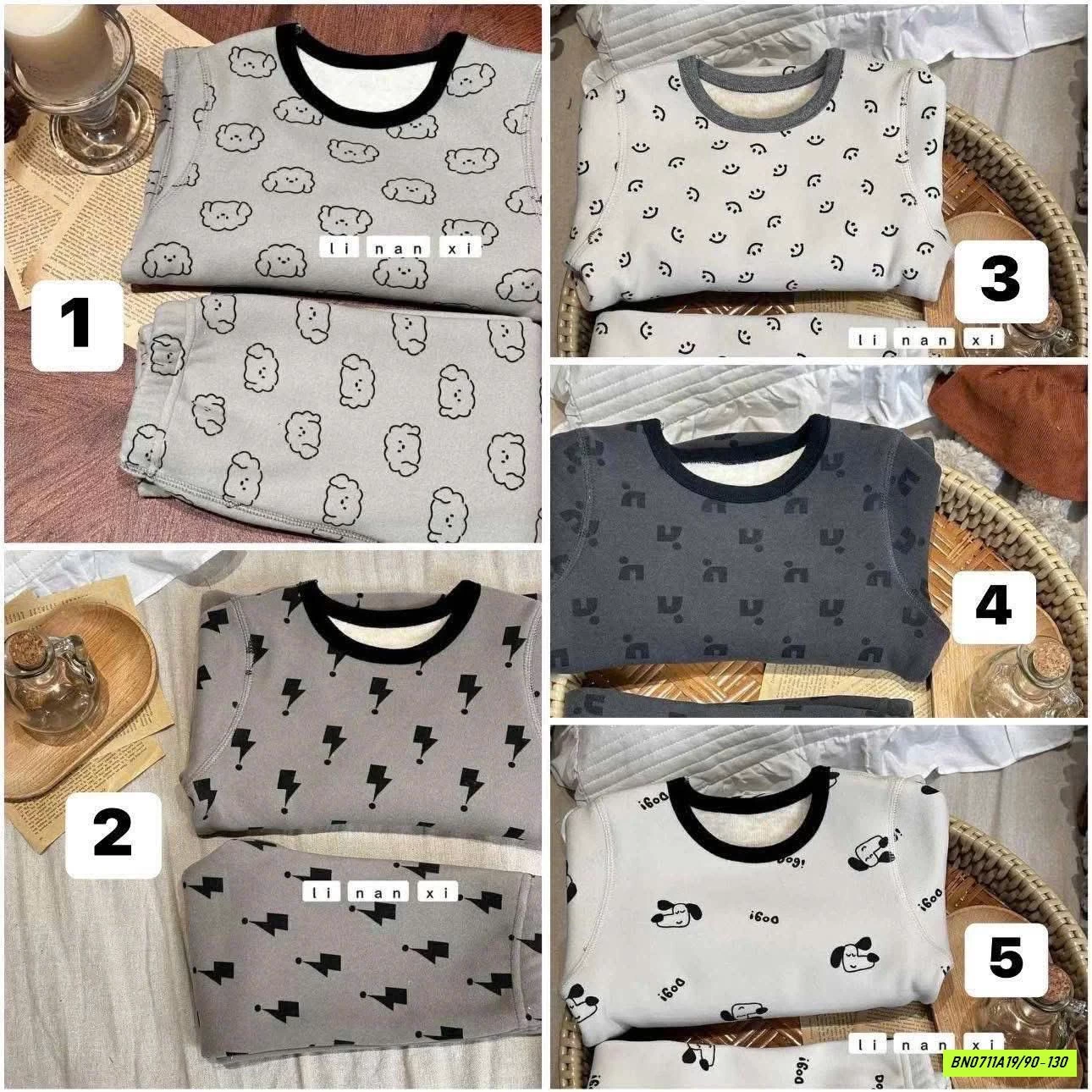 BỘ LÓT LÔNG NHÍ TONE HÀN LINANXI