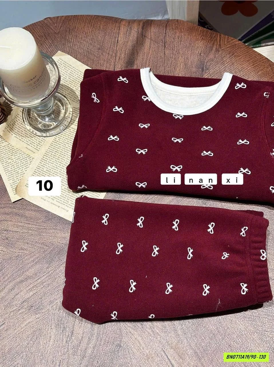 BỘ LÓT LÔNG NHÍ TONE HÀN LINANXI