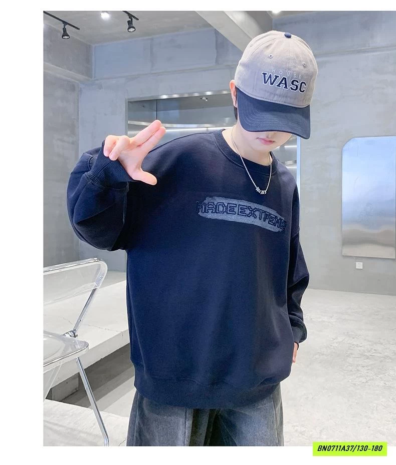 ÁO NỈ IN CHỮ CỔ TRÒN