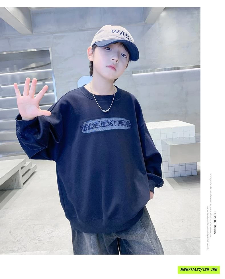 ÁO NỈ IN CHỮ CỔ TRÒN